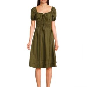 Stellah Olive Smocked Dress